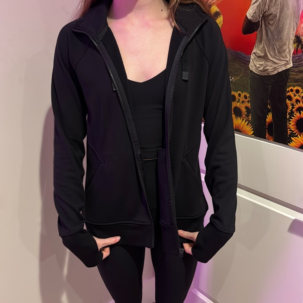 Athlete Black zip up athletic hoodie